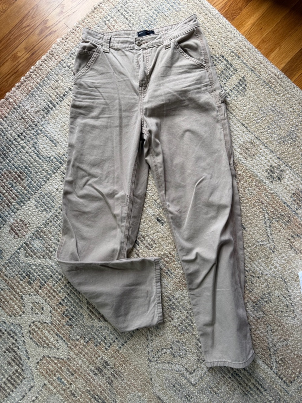 Khaki Straight-Leg Cargo style Chinos - Neutral Tan